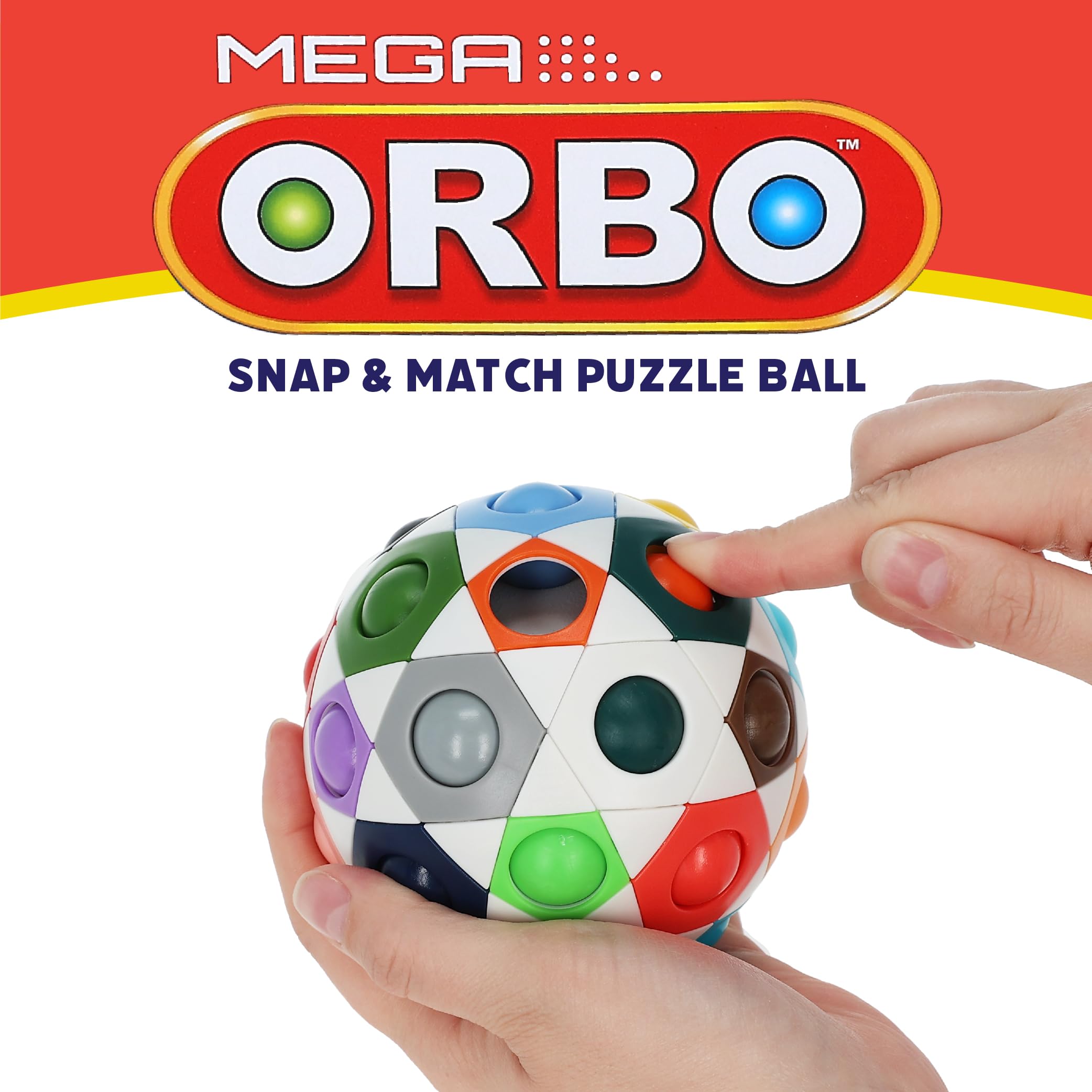 MEGA ORBO 3D Puzzle Ball, Brain Teasers for Kids, Handheld Game